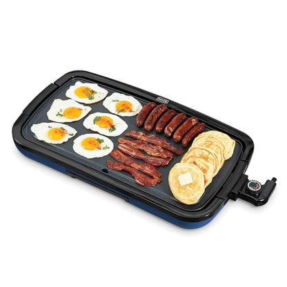 Dash Deluxe Everyday Electric Griddle, Removable Nonstick Plate, Navy - color: Navy