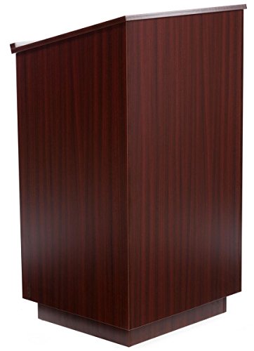Displays2go 45.5" Tall Podium, Mahogany - color: Mahogany