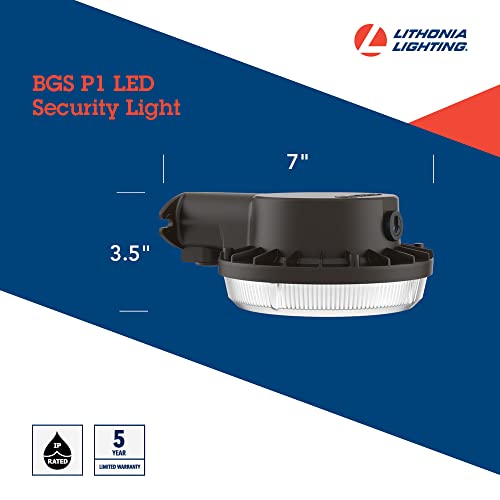 Lithonia Lighting BarnGuard LED Barn Light, Dusk to Dawn Outdoor Lighting, 4000K Cool White, Wall or Pole Mountable Yard Light Fixture, 120V, Aluminum, Dark Bronze - size: 4000 Lumens, style: 4000K Cool White Light