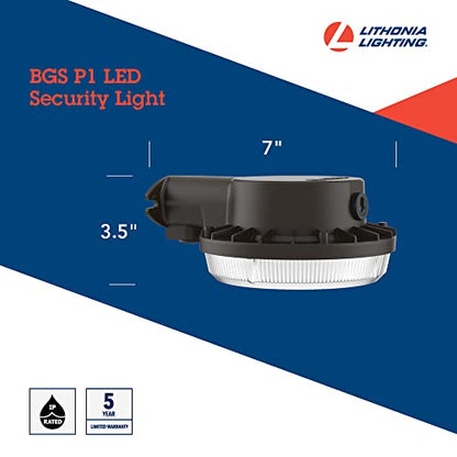 Lithonia Lighting BarnGuard LED Barn Light, Dusk to Dawn Outdoor Lighting, 4000K Cool White, Wall or Pole Mountable Yard Light Fixture, 120V, Aluminum, Dark Bronze - size: 4000 Lumens, style: 4000K Cool White Light