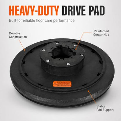 16-Inch Floor Buffer Pad Driver for 17-Inch Buffer & Scrubber, 2-Inch Riser - size: 2" Raised