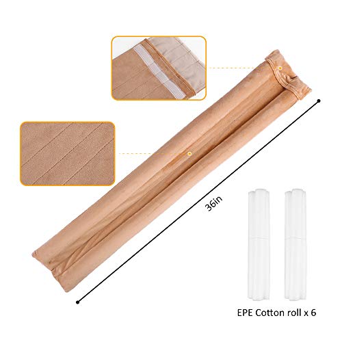 VISEMAN 36 Inch Under Door Stopper, Door Noise Blocker - color: Khaki