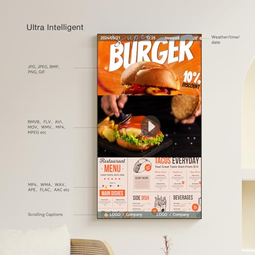 75" Digital Signage Display 4K UHD 500-Nit Commercial Display - size: 75 inches