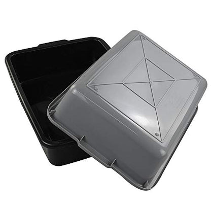 13 L Plastic Commercial Tote Box, Bus Tubs/Bus Box, 4-Pack - color: gray and black, size: 13 L