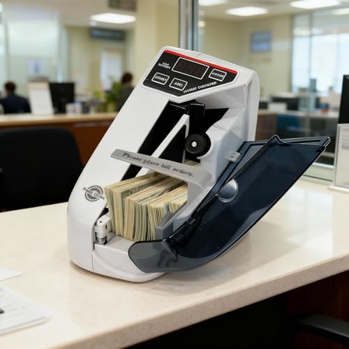 WINB Money Counter Machine with UV Counterfeit Detection - Portable Cash Counter Machine, 600 Notes/Min High-Speed Money Counting Machine for Bills & Currency