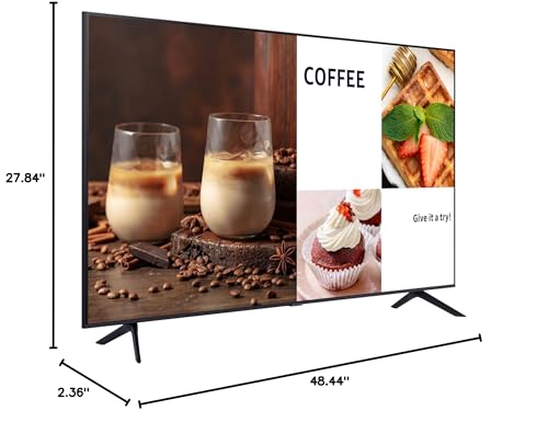 SAMSUNG 55-Inch Class Crystal UHD 4K BEC-H Series HDR Pro TV w/ 3D Surround Sound, PurColor, Contrast Enhancer, Use for Digital Signage Displays, Commercial TV, Alexa Built-In (LH55BECHLG, 2023 Model) - size: 55-inch, style: 2023 Version