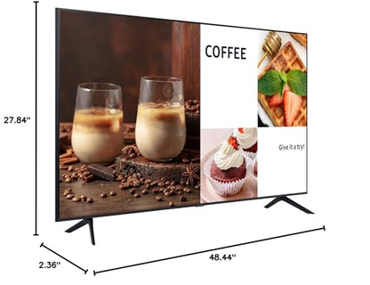 SAMSUNG 55-Inch Class Crystal UHD 4K BEC-H Series HDR Pro TV w/ 3D Surround Sound, PurColor, Contrast Enhancer, Use for Digital Signage Displays, Commercial TV, Alexa Built-In (LH55BECHLG, 2023 Model) - size: 55-inch, style: 2023 Version