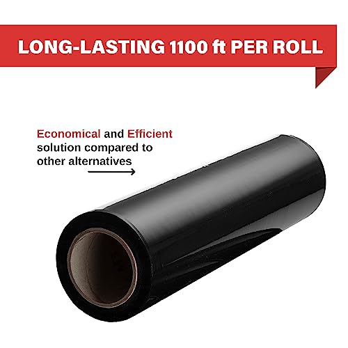 Simply Cool Stretch Wrap 17.5 Inch 80 Gauge Shrink Wrap Black - color: Black, size: 1 Pack