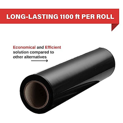 Simply Cool Stretch Wrap 17.5 Inch 80 Gauge Shrink Wrap Black - color: Black, size: 1 Pack