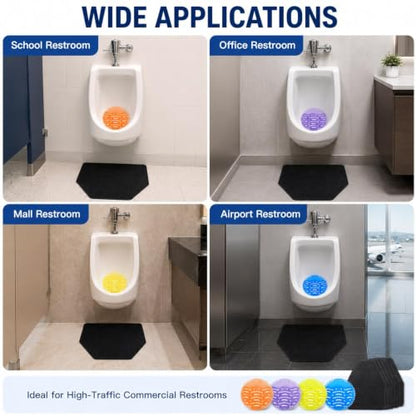 16PCS Urinal Mats for Men Bathroom & Urinal Screen Deodorizers, 21.7"x16.5"