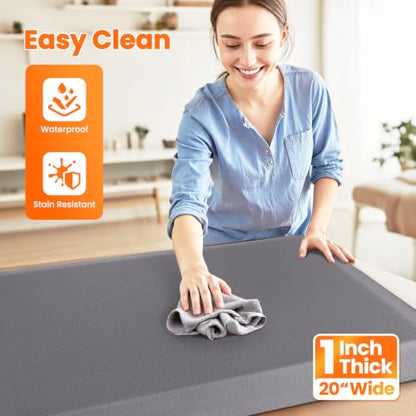 1-Inch Thick Anti-Fatigue Mat for Kitchen and Standing Desk, 20"x32", Grey - color: Grey, size: 32"L x 20"W x 1"Th