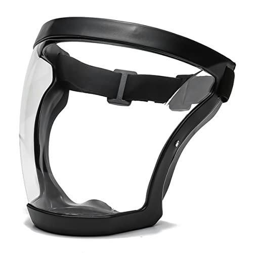Super Protective Face Shield Anti-Fog Full Face Safety Shield Unisex All-Inclusive Face Protection with Detachable Flter (Black)