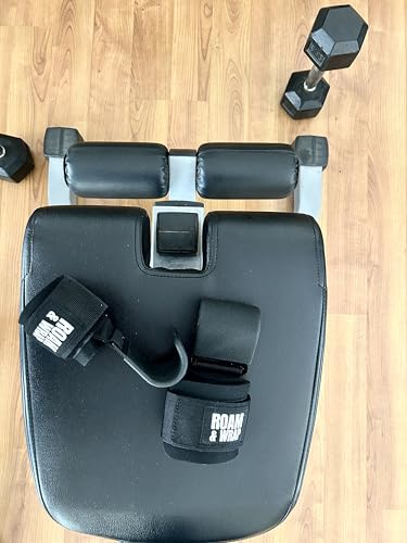 Roam & Wrap -Premium Weight Lifting Hooks for Deadlifts, Pull-Ups & Shrugs – Thick Neoprene Padding, Non-Slip Grip, Heavy Duty Wrist Support + Free 50ml Liquid Chalk - color: Black