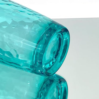 26-Ounce Plastic Tumblers (Set of 6), Reusable Plastic Mugs, BPA-Free Acrylic to Drink Mugs, Shatter Resistant, Textured Interior, Dishwasher Safe (Cyan, 26 Ounce) - color: Cyan, size: 26 Ounce