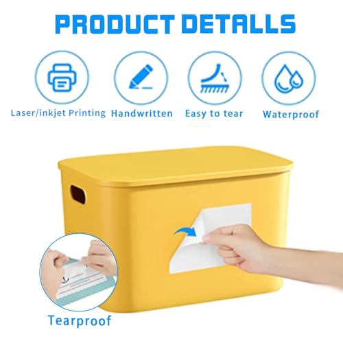 2×4 Inch Removable Blank Freezer Labels,Water/Oil/Tear Resistant/Ink Won't Smudge No Residue (105pcs,1 Bag) - size: 2×4 inch