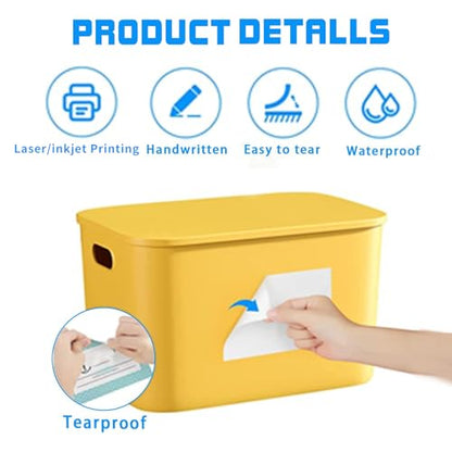 2×4 Inch Removable Blank Freezer Labels,Water/Oil/Tear Resistant/Ink Won't Smudge No Residue (105pcs,1 Bag) - size: 2×4 inch