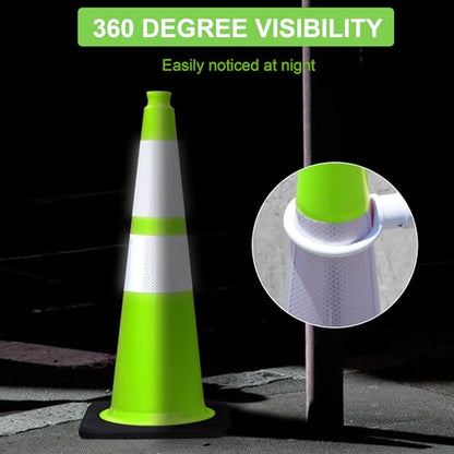OrangeStar 8 Pack 28" Traffic Safety Cones, Green Cones Construction Cones - color: Green, size: 28in