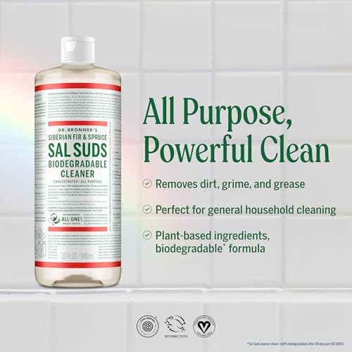 Dr. Bronner's Sal Suds All-Purpose Cleaner, Fir & Spruce, 32 oz - size: 32 Fl Oz (Pack of 1)