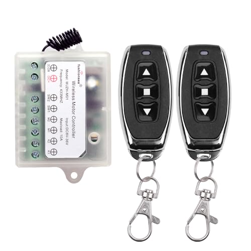 DC 12V 24V 36V Motor Remote Control Switch for Telescopic Doors, Electric Actuators, Forward and Reverse Linear Actuators etc. (Latched Model)