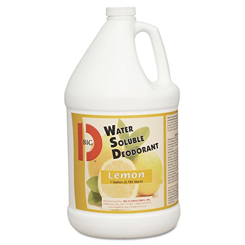 Big D 1618 Water Soluble Deodorant, Lemon Fragrance, 1 Gallon (Pack of 4) - Add to Any Cleaning Solution - Ideal for use in Hotels, Food Service, Health Care, Schools and institutions