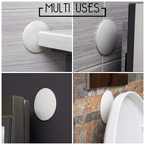 ProStoppr® Door Stoppers - X Large 5" (3 Pack) - Strong Adhesive Backing - color: White, size: X-Large 5"
