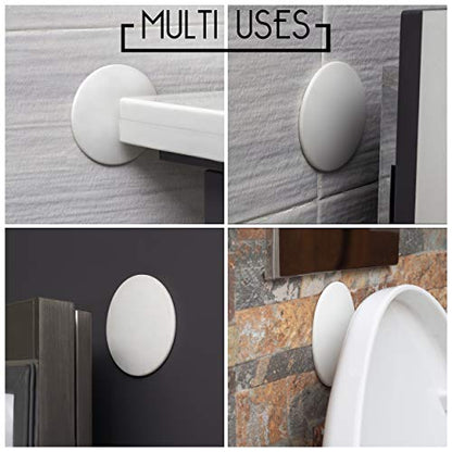 ProStoppr® Door Stoppers - X Large 5" (3 Pack) - Strong Adhesive Backing - color: White, size: X-Large 5"