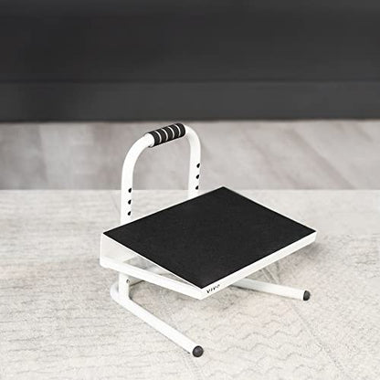 VIVO White Ergonomic Height Adjustable Foot Rest Platform, STAND-FT01W - color: White
