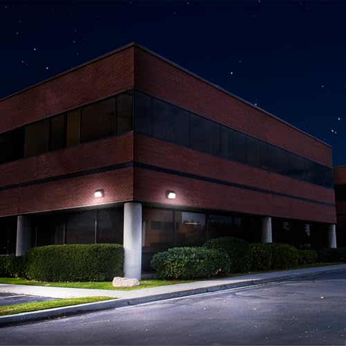 Feit Electric Commercial LED Wall Pack Security Light, 4000 Lumens, Dusk-to-Dawn Photocell Sensor, Shatter-Resistant Lens, Hardwired Outdoor Flood Light, 50,000-Hour Lifetime, S8.8CWPK/840/BZ - size: 1 Count (Pack of 1)