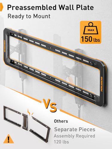 Perlegear Advanced Tilting TV Wall Mount for 42–90 inch TVs up to 150 lbs - size: Fits 42-90" TVs / Max 24" Wood Stud