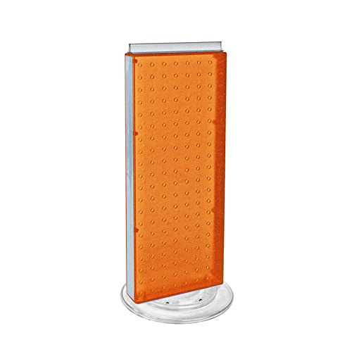 Azar 700508-ORG 8-Inch W by 20-Inch H Revolving Orange Pegboard Counter Unit, Orange - color: Orange, style: Pegboard Only