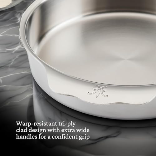 Hestan OvenBond Provisions - Tri-Ply Stainless Steel Round Baker 9" Diameter, Medium (Pack of 2) - size: Medium (Pack of 2)