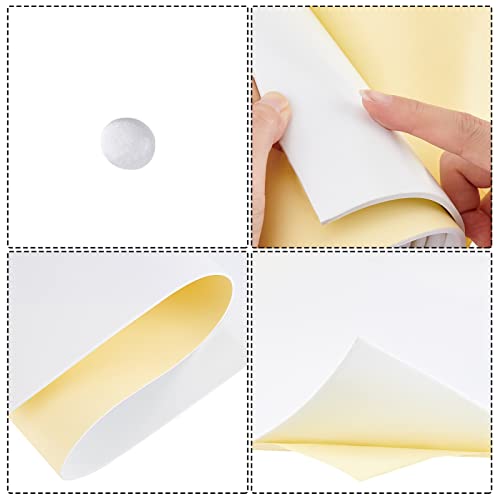 BENECREAT 78.7x12 inch White Self-Adhesive EVA Foam Roll, 3mm Thick - color: White, size: 3mm Thick