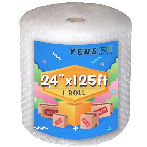 Yens Bubble Cushioning Roll 125 ft 24 inch width 1/2 Perforated Bubble Roll Large (24"- 125 FEET) - size: 24"- 125 FEET