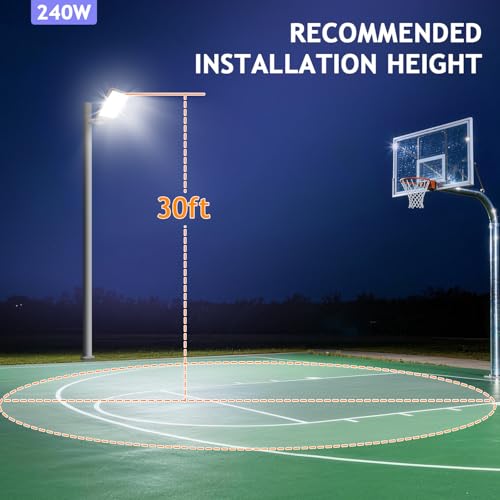 240W LED Parking Lot Lights Slip Fitter LED Pole Light 4Pack - size: 240W/Slip Fitter/4PC
