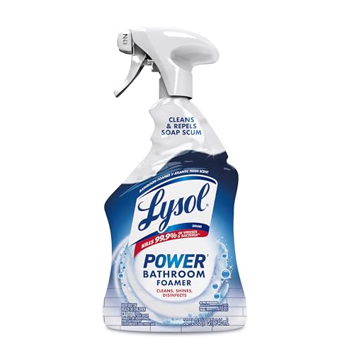 Lysol Power Foaming Bathroom Cleaner & Disinfectant Spray, 32 oz - size: 32 Fl Oz (Pack of 1), style: Power
