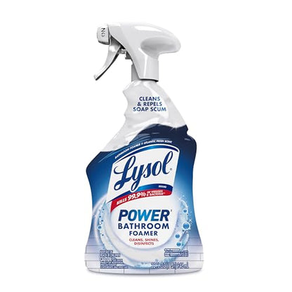 Lysol Power Foaming Bathroom Cleaner & Disinfectant Spray, 32 oz - size: 32 Fl Oz (Pack of 1), style: Power