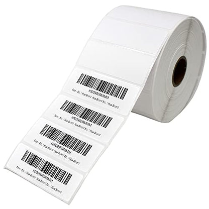 2 5/8" X 1” Direct Thermal Labels 2000 Per Roll Perforated - size: 2 5/8" X 1" 1 Roll