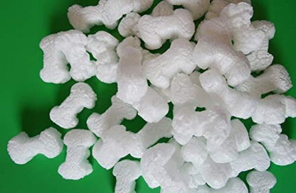 Bubblefast! Brand FunPak Plant Based Biodegradable Packing Peanuts, 1.5 cu ft Bag, Compostable (White Dog Bones) - color: White Dog Bones