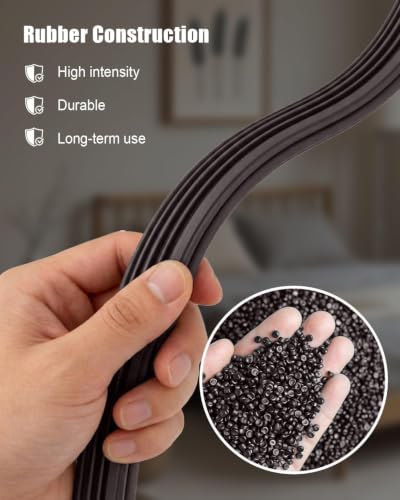 1 Pcs 1-3/4" x 36" U Shaped Aluminum Door Bottom Sweep - size: 1 Pcs,Brown