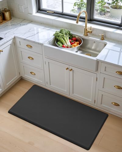 DEXI Anti Fatigue Kitchen Floor Mat Cushioned Standing Runner 39x20, Black - color: Black, size: 39"L x 20"W x 0.7"Th