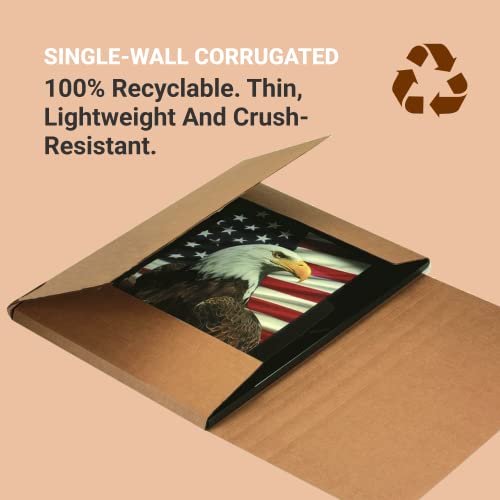 BOX USA Shipping Boxes Flat 12.125"L x 9.125"W x 2"H 50-Pack - Corrugated Cardboard Box for Moving, Mailing, Packing, Packaging and Storage