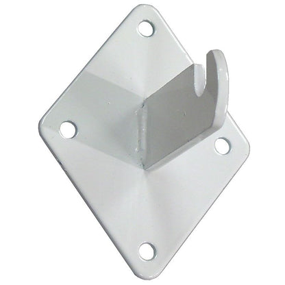 Dazzling Displays 12-Pack White Gridwall Panel Mount Brackets - Essential for Gridwall, Slatgrid, or Trellis Mounting