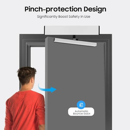 Handicap Door Opener for Disabled People, Automatic Swing Door Opener Kit, 100-240V Door Opener and Closer, 65W Low Energy Swing Gate Operator with Remote Control and Push Buttons