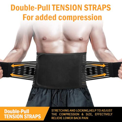 Back brace with inflatable pad,Lower Back Pain,Sciatica Relief XL/2XL - size: XX-Large