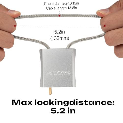 Cable Padlock with 3 Keys | L 1.15ft(0.35m),D 1/6in(4mm) Adjustable Steel Cable Lock | Aluminum Locks for Bikes, Gate, Lockers & Outdoor Gear | Weatherproof & Silver - color: silver - L 1.15ft(0.35m),D 1/6in(4mm)