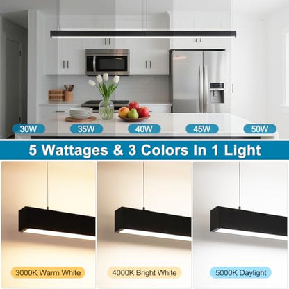 4FT Linkable LED Linear Light 50/45/40/35/30W Adjustable 1Pack - size: 4FT