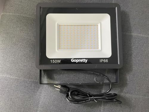 150W Warm White Outdoor LED Flood Lights, 3000K 18000LM IP66 Waterproof, Garden Garage, Court, Shop Exterior Security Floodlights 2 Pack - size: 150w_2pack