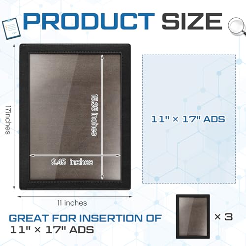 3 Pcs Retail Advertisement Counter Mat 17 x 11 Inch Non Slip Countertop Sign Holder Menu Cover Menu Holder Display Stand for Restaurant Cafe Bar Hotel - size: 17×11 Inch