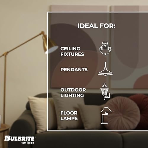 Bulbrite 776671 4.5W LED A19 Filament Bulb, E26 Base, Dimmable 2700K, Wet Rated, Half Chrome - style: LED