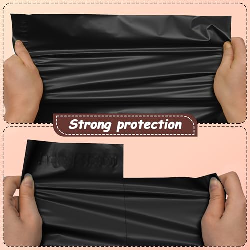 Black Poly Mailers with Handle, 12x15.5 Inch 50 Pcs - color: Black, size: 12x15.5 Inch 50 pcs